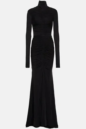 ALEX PERRY Garner mockneck ruched gown