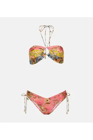 ZIMMERMANN Junie floral halterneck bikini