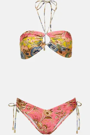 ZIMMERMANN Junie floral halterneck bikini