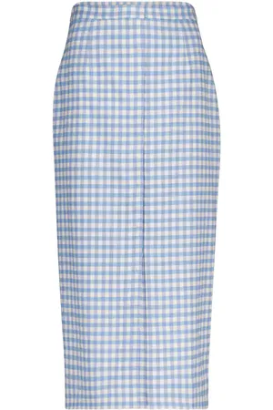 Altuzarra Lex gingham wool-blend pencil skirt