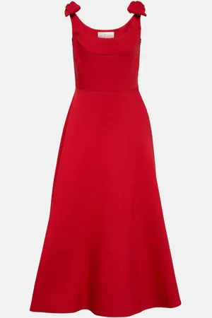 VALENTINO Crepe Couture midi dress