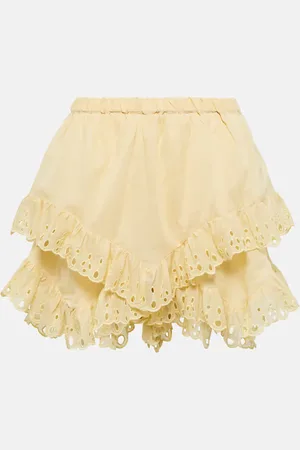Marant Etoile Kaddy embroidered cotton shorts