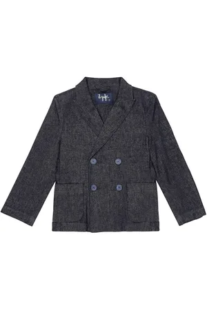 Il gufo Double-breasted denim blazer