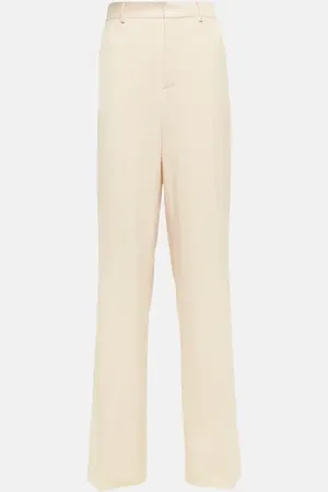 Jean Paul Gaultier X Lotta Volkova Low-rise wool straight pants
