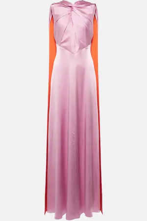 Roksanda Amanita caped silk gown
