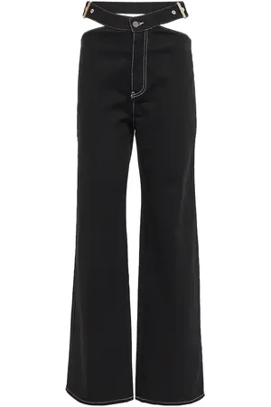 DION LEE Wide-leg cutout jeans
