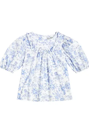 Tartine Et Chocolat Floral puff-sleeve cotton top