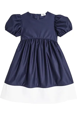 Il gufo Puff-sleeve cotton-blend dress