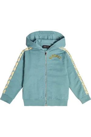 VERSACE Logo cotton fleece hoodie