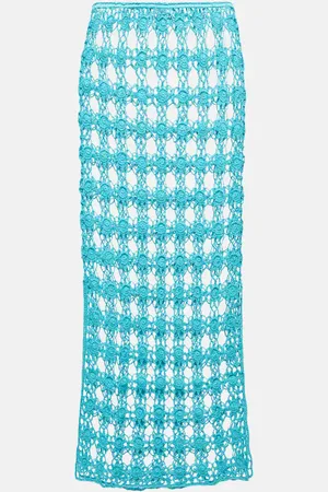 ANNA KOSTUROVA Rosette crochet cotton maxi skirt