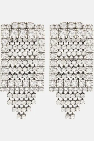 Balenciaga Club crystal-embellished drop earrings
