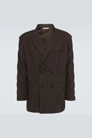 VALENTINO Pleated double-breasted blazer