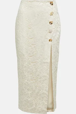 Self-Portrait Lace midi skirt