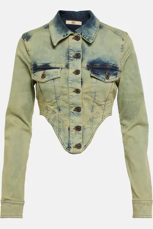 KNWLS Claw cropped denim jacket