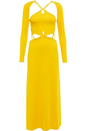 CHRISTOPHER ESBER Cutout ribbed-knit maxi dress