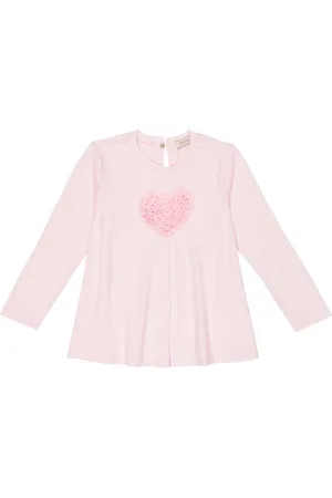 MONNALISA Embellished cotton jersey T-shirt