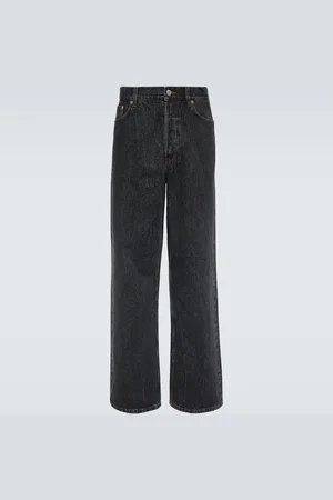 DRIES VAN NOTEN Marble-wash wide-leg jeans