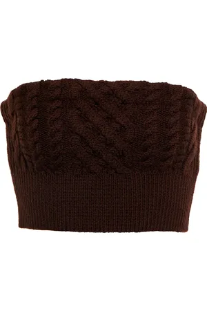 EMILIA WICKSTEAD Bimba cable-knit wool bustier