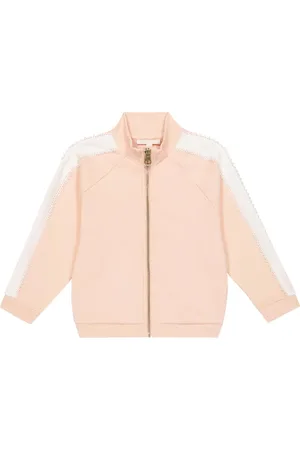 Chloé ChloÃ© Kids Crochet-trimmed jersey track jacket