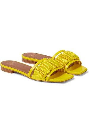 MALONE SOULIERS Demi leather and satin slides