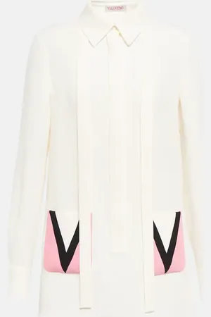VALENTINO Tie-neck silk shirt