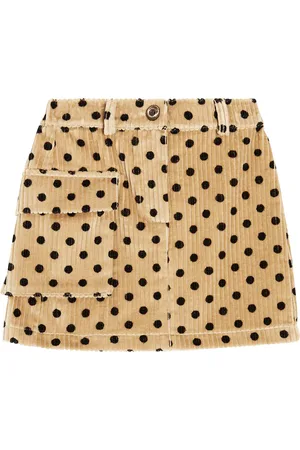 PAADE Polka-dot cotton corduroy skirt