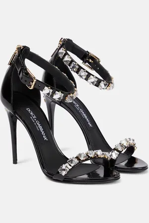 Dolce & Gabbana Embellished patent leather sandals