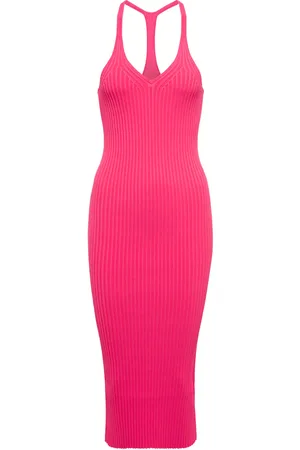 Helmut Lang Ribbed-knit halterneck midi dress
