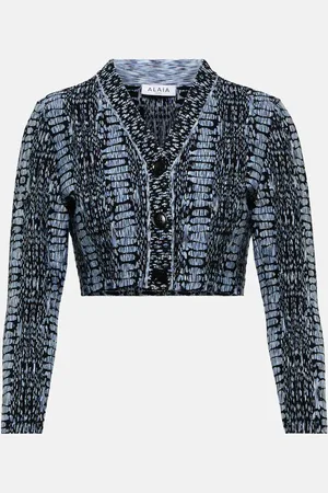 Alaïa AlaÃ¯a Jacquard cropped cardigan