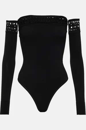 Alaïa AlaÃ¯a Vienne off-shoulder bodysuit