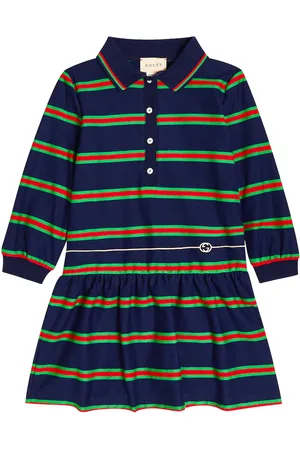 Gucci Web Stripe cotton polo dress