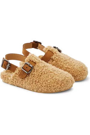 Il gufo Faux shearling slippers