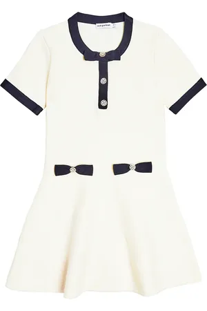 Self-Portrait Cotton-blend knit dress