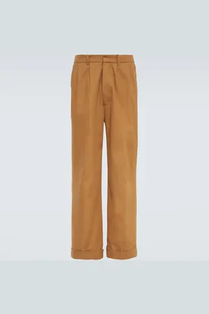 WALES BONNER Dusk pleated cotton and cashmere pants