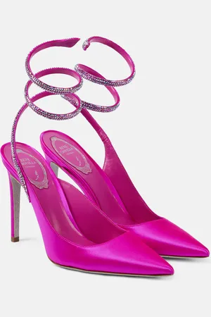 RENE CAOVILLA Cleo embellished satin pumps