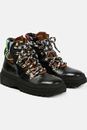 Puccini X Fusalp printed leather ankle boots