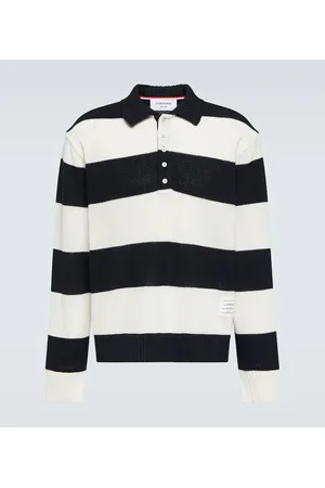 Thom Browne Striped cotton polo sweater