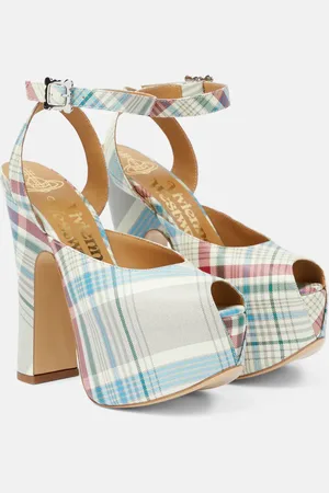 Vivienne Westwood Vargas checked leather platform pumps