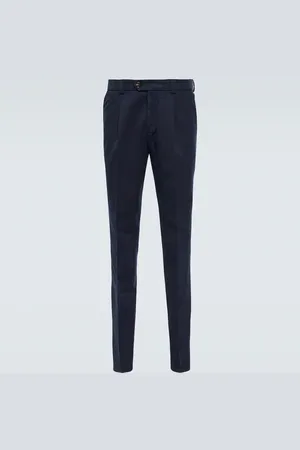 Brunello Cucinelli Cotton gabardine slim pants