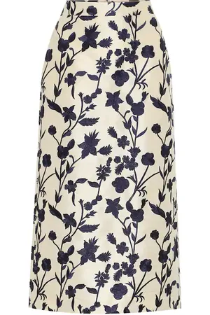 BROCK COLLECTION Quercini floral-jacquard midi skirt