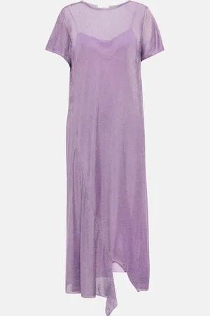 The Row Pasol metallic knit midi dress