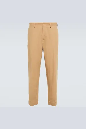 DRIES VAN NOTEN Slim cotton gabardine pants