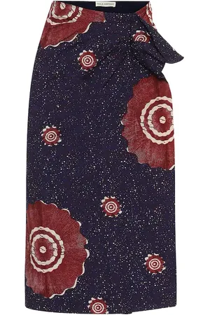 ULLA JOHNSON Ember printed cotton midi skirt