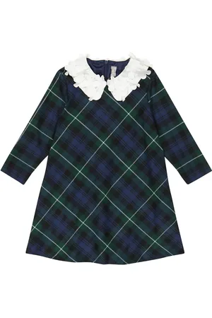 Il gufo Embellished checked dress