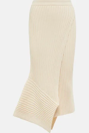 Stella McCartney Ribbed-knit midi skirt