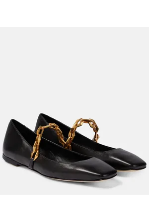 Jimmy Choo Diamond Tilda leather ballet flats