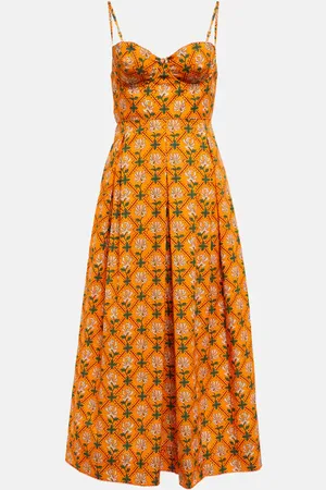 Agua by Agua Bendita Mambo cotton poplin midi dress