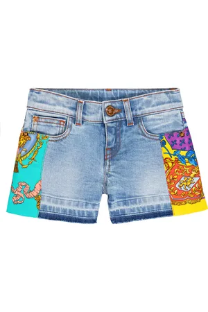 VERSACE Royal Rebellion denim shorts