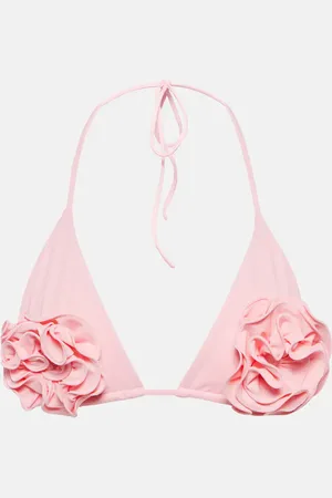 MAGDA BUTRYM Floral-appliquÃ© triangle bikini top