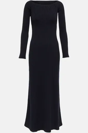 Chloé ChloÃ© Off-shoulder wool-blend maxi dress